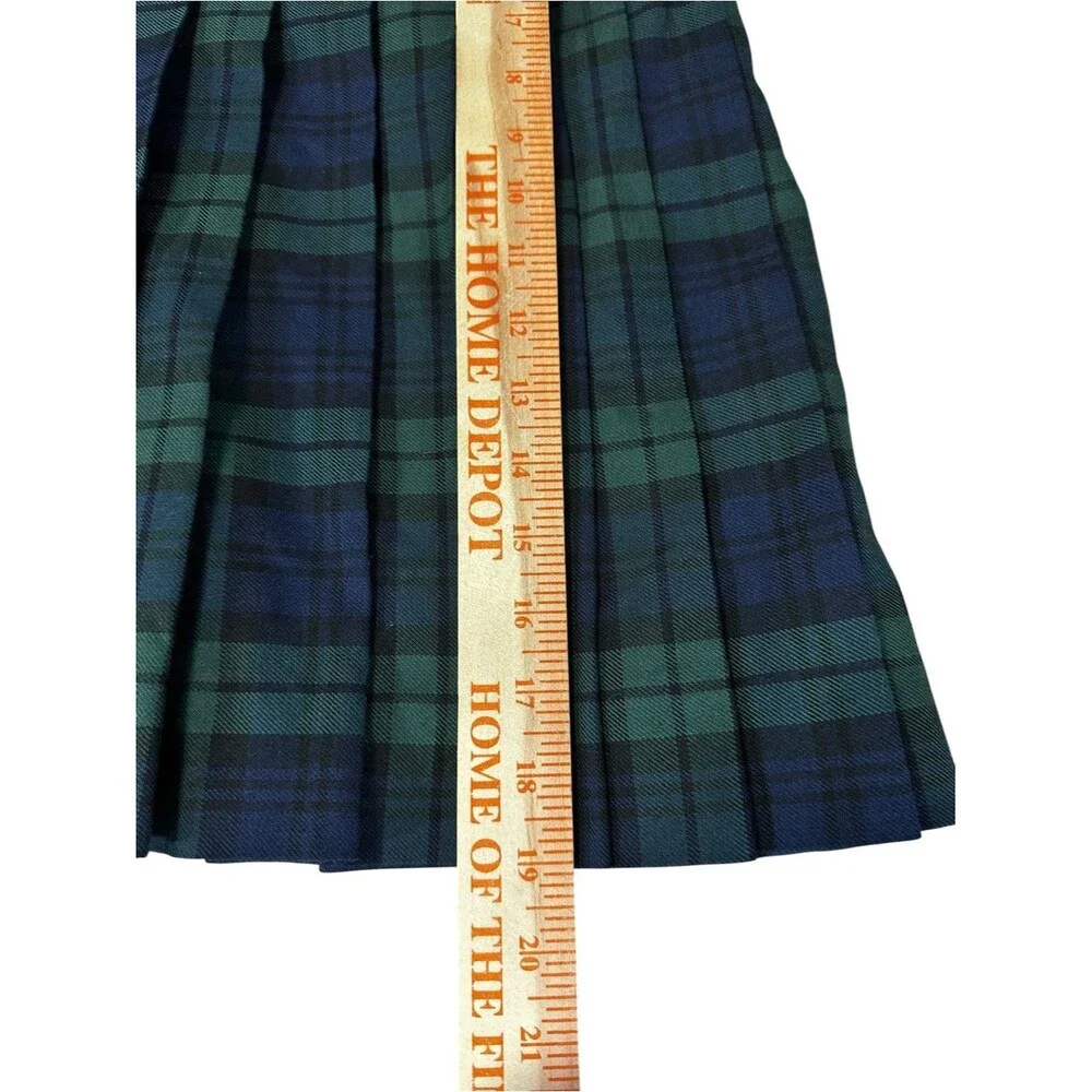 USA Kilts Black Watch Tartan Pleated Kilt Skirt Womens M Green Plaid Celtic